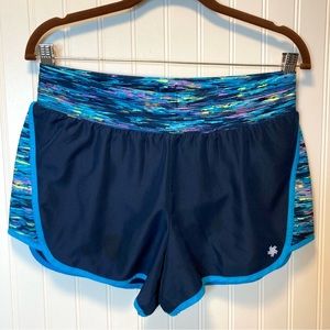 🐶TekGear running shorts with panty size Medium Navy blue